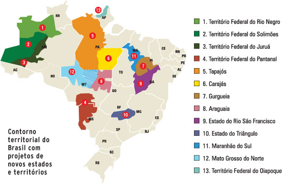 Regiões Brasileiras  Mudanças nas divisões 